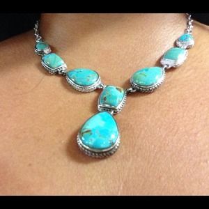 Beautiful turquoise and silver necklace