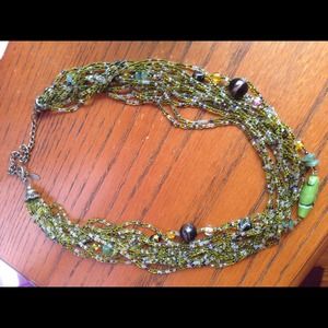 Fun chunky green beaded necklace