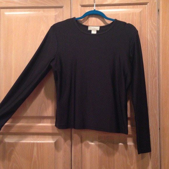 Express tricot large black crew neck shirt.