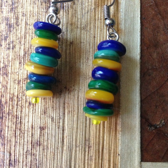 HANDMADE ROCK EARRINGS - Picture 2 of 2