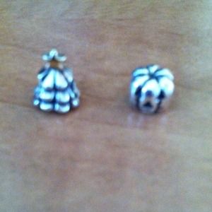 Pandora Pumpkin and Christmas Tree Charms SOLD
