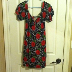 Cheetah/rose dress