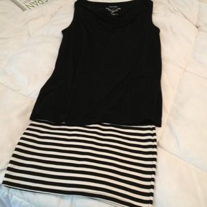 💕Reserved💕14" striped stretchy mini skirt.