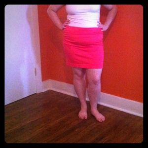 Hot pink skirt