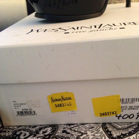 YSL Tribute Shoe in Black Patent - Picture 2 of 3