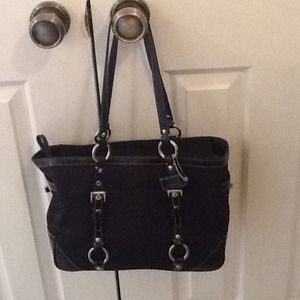 COACH signature medium tote