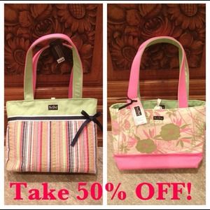 Sweet preppy reversible small handbag.