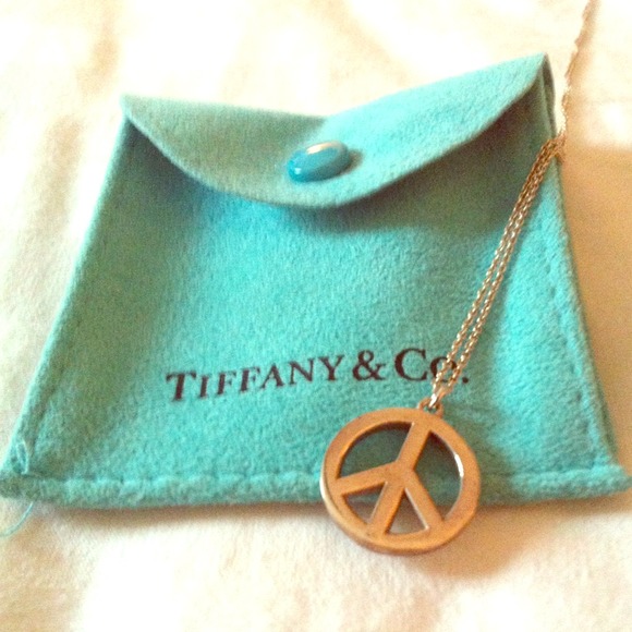 Peace sign Tiffany necklace