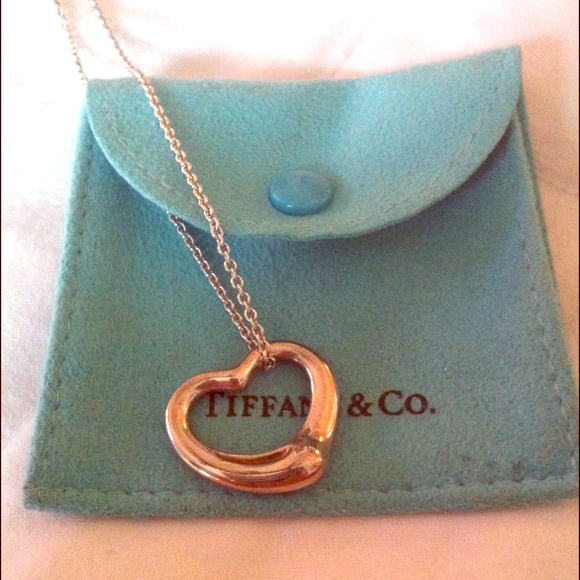 Open heart pendant 16 in