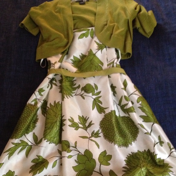 Spring/summer dress with coordinating shrug.