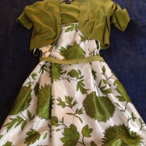 Spring/summer dress with coordinating shrug.