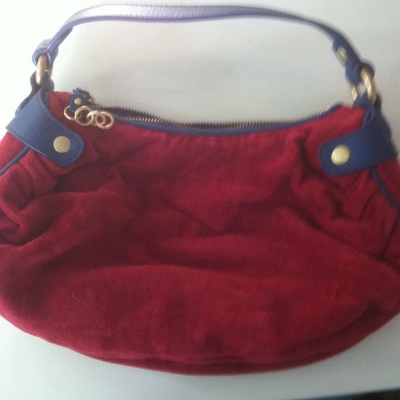 Juicy Couture red and blue velour bag - Picture 4 of 4