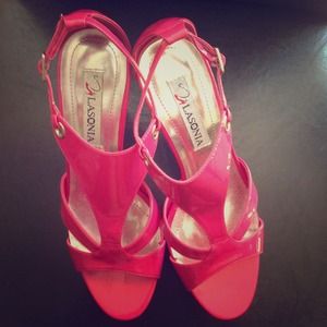 Hot pink stilettos.