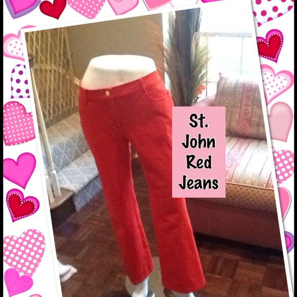 St. John Red Jeans