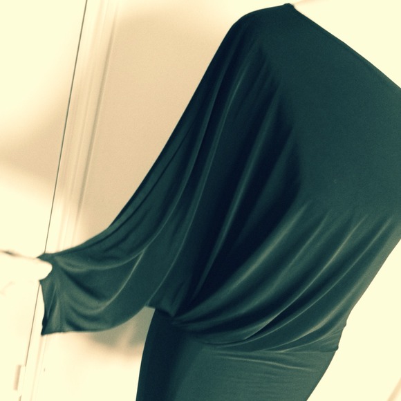 Black Jersey Cocktail Mini Dress - Picture 3 of 4