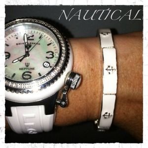 Landau Nautical Anchor Enamel Bracelet