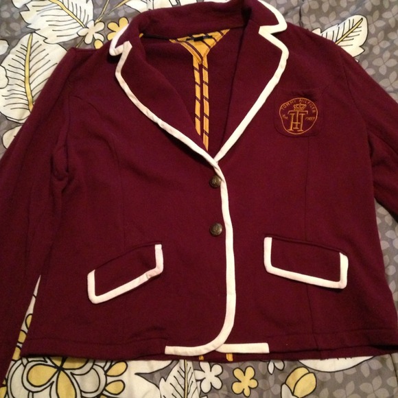 Tommy Hilfiger burgundy blazer