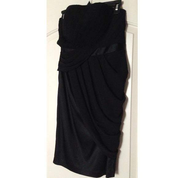 Black draped dress