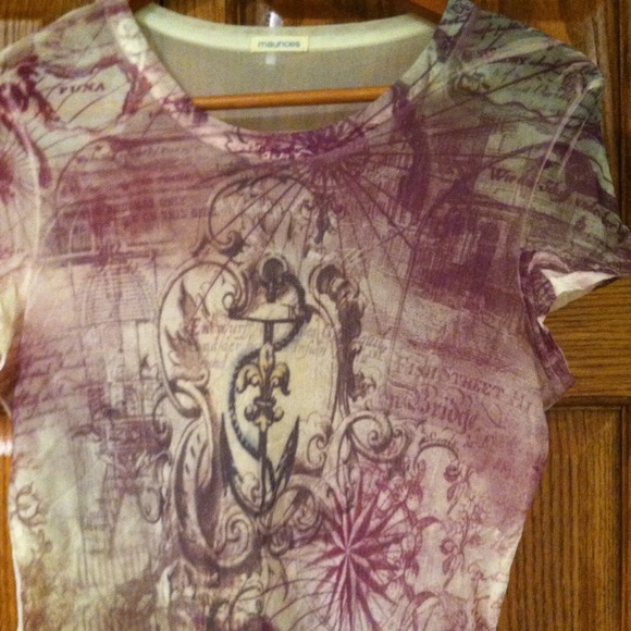 Trendy mesh top sz med