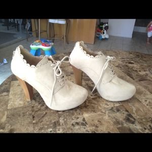 Brand New Tan Booties! Super Cute!
