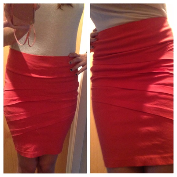 ❌❌sold❌❌Orange bodycon pencil skirt