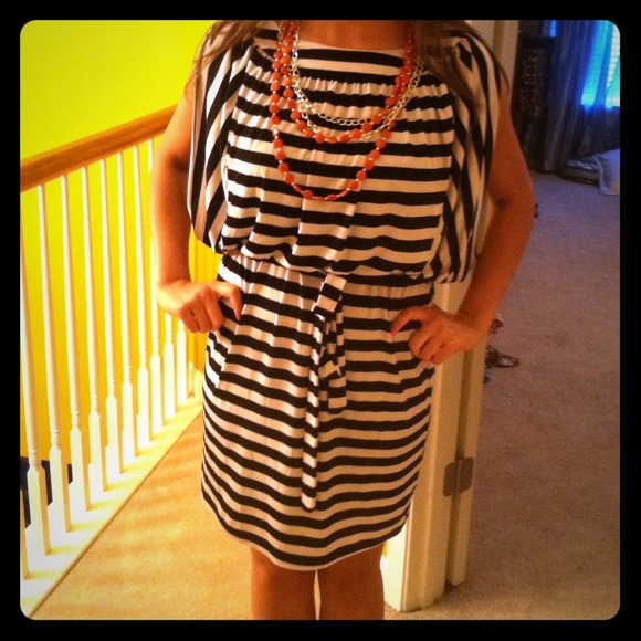 Black white dress