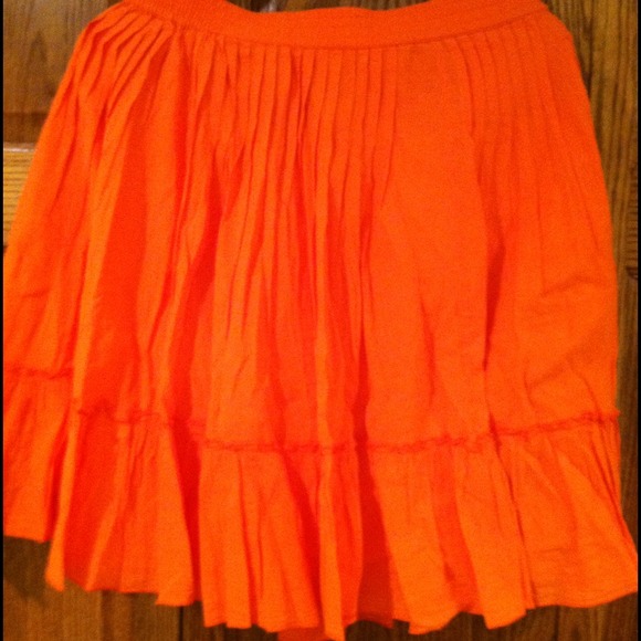 Orange summer skirt.