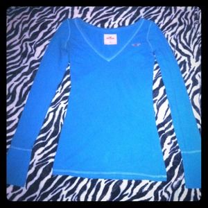 Light blue hollister long-sleeved shirt.