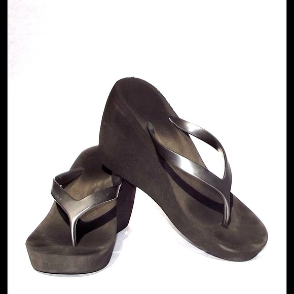 Armani Exchange Flip Flop Wedges