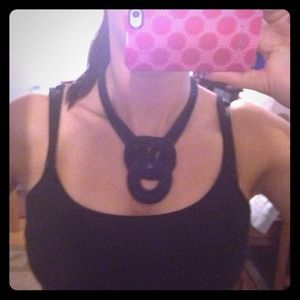 Black dressy necklace beads Express