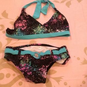 Splatter paint bikini set