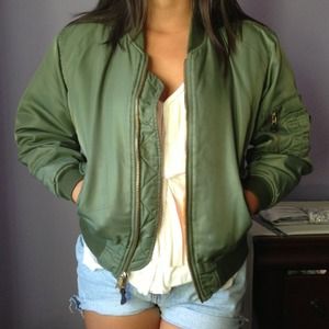 ⛔SOLD⛔ Vintage olive aviator/airforce jacket