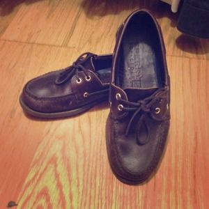 Mens. Dark brown leather Sperrys
