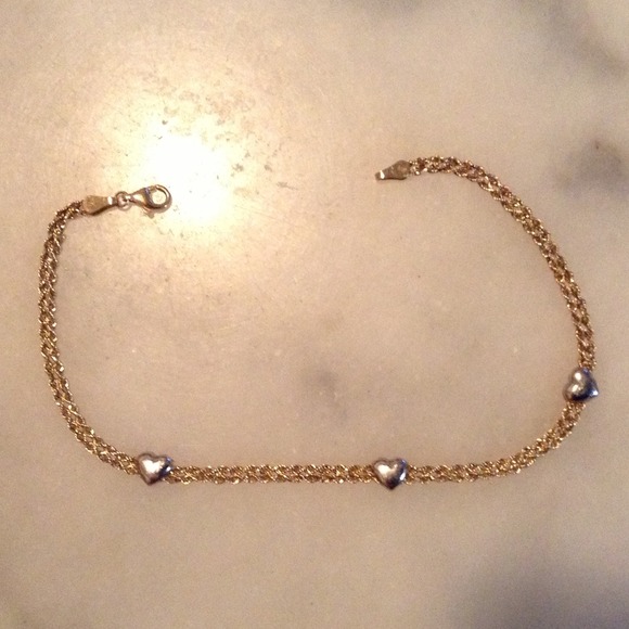 10karat gold anklet and earrings bundled@sherlynn
