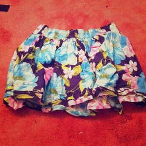 hollisterco floral skirt