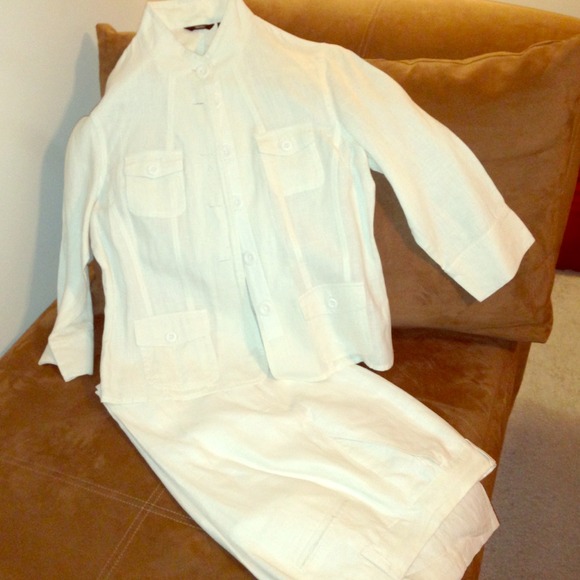 White Linen Set
