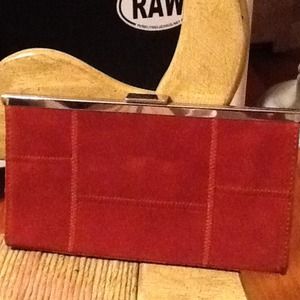 Suede clutch./REDUCED