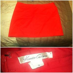 Red mini skirt by Kenneth Cole sz 14 Brand new!