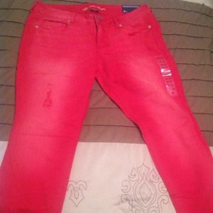 Pink faded skinny jean by American Eagle