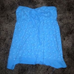 Blue tube top