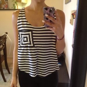 ❌SOLD---Stripe Crop Tank