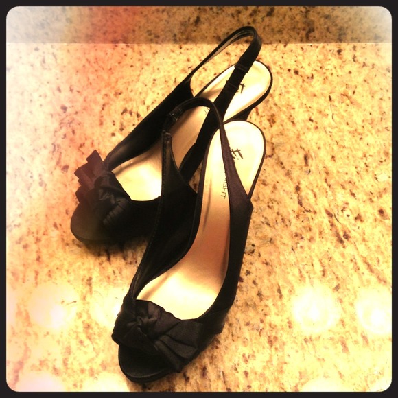 Cute black bow tie heels RESERVED