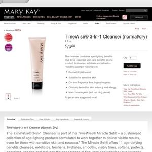 Mary Kay 3-1 time wise cleanser