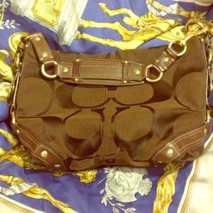Brown coach handbag