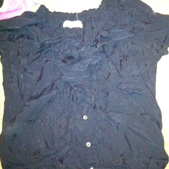 Hollister navy blue dress top.