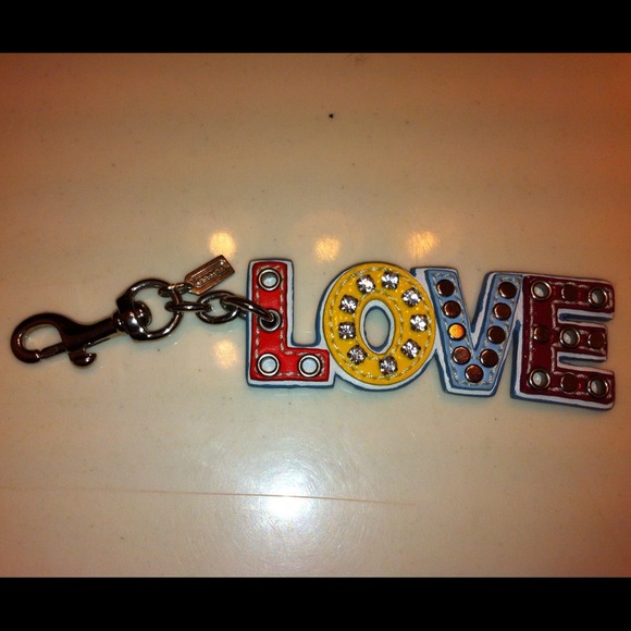 Coach "love" key fob