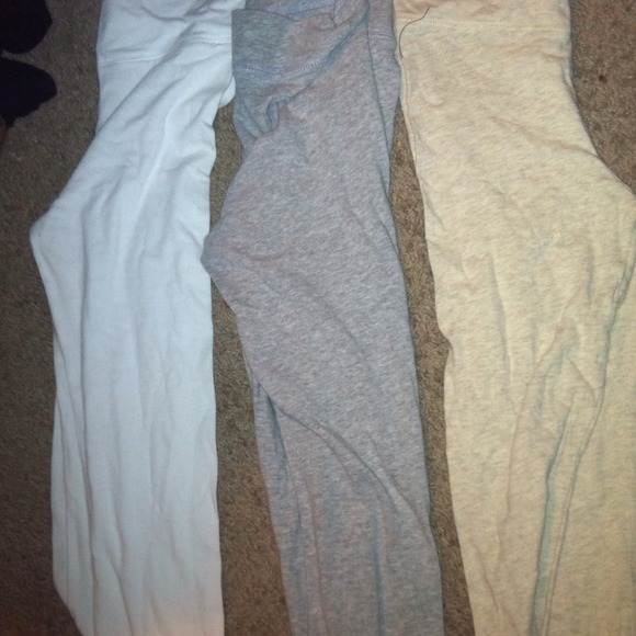 WetSeal leggings, white tan & grey. NEVER worn