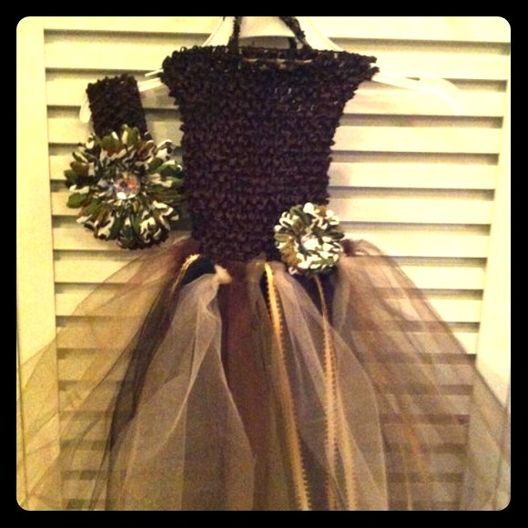 Tutu dress and headband set handmade