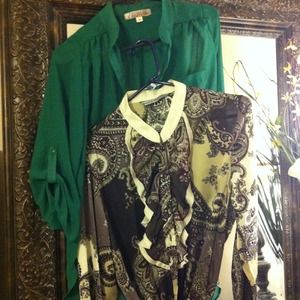 RESERVED for @charlenek  Only the two green tops!