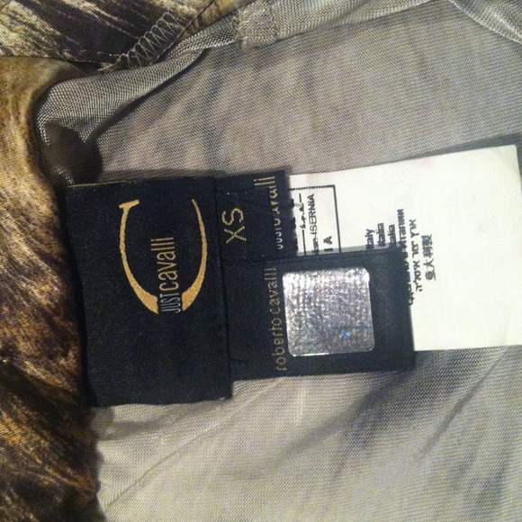 💥REDUCED💥Just Cavalli tiger/feather  print top - Picture 4 of 4